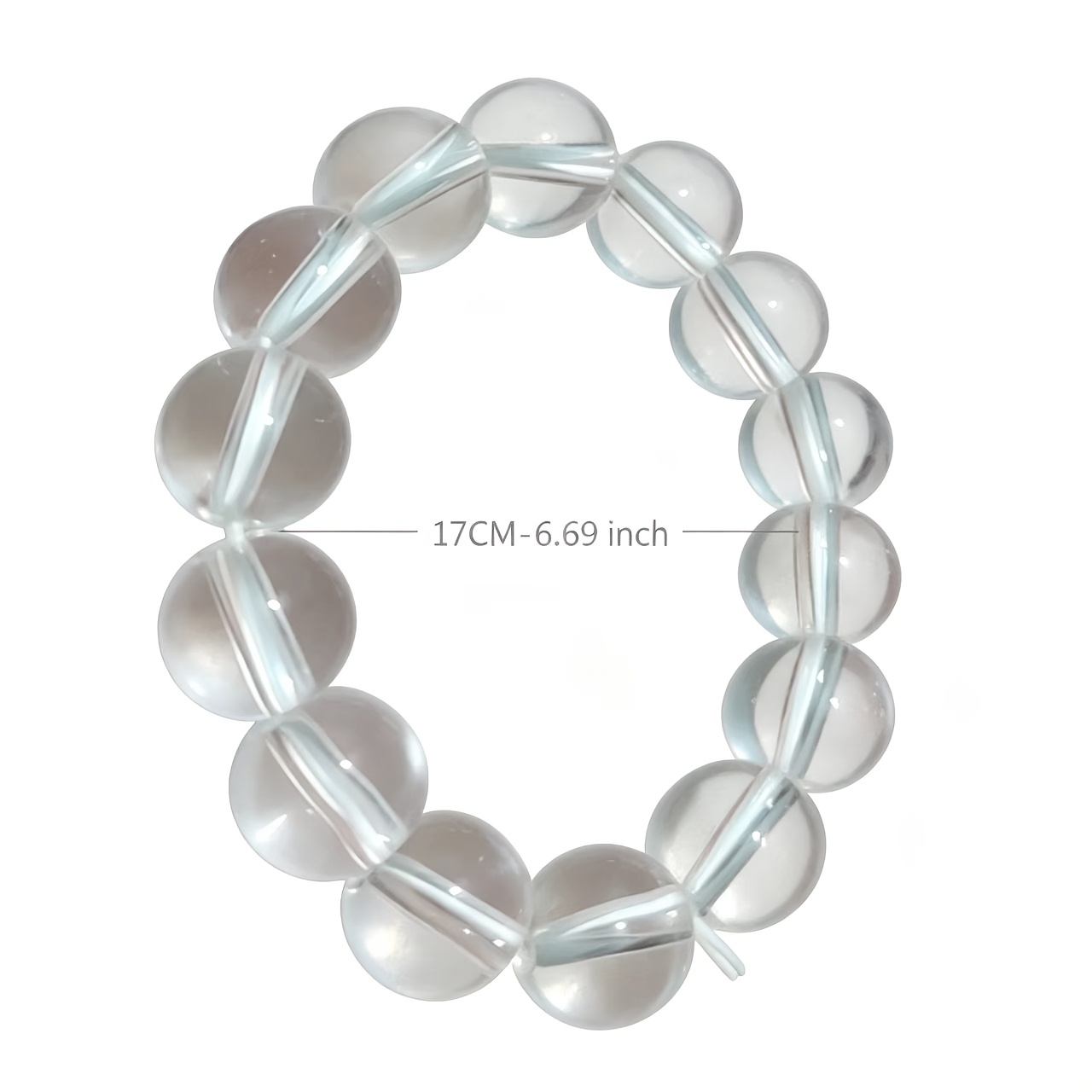 Natural High Translucency Crystal Bead Bracelet, Unisex Design